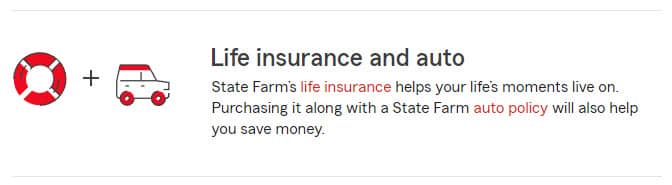 State Farm Life Insurance and Auto Insurance multi policy discount
