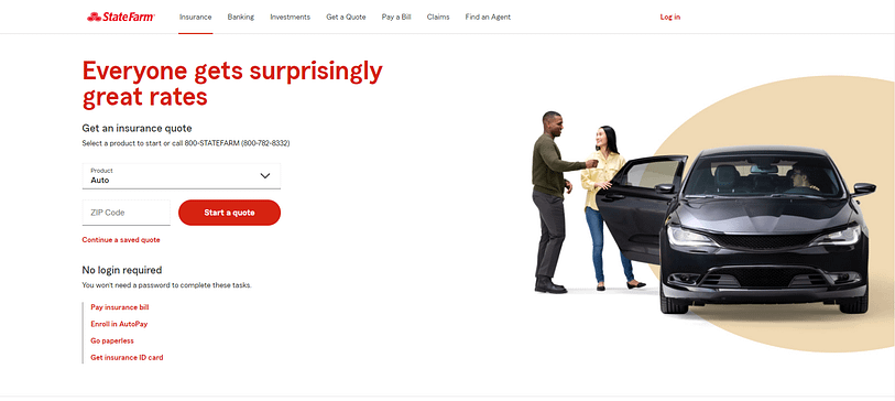 State Farm homepage - Can Get a Life Insurance Quote here