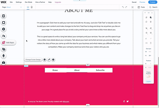 Wix Footer Gif